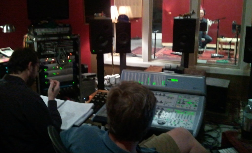 Chance Thomas at Rotosonic Sound recording for Lord of the Rings Online